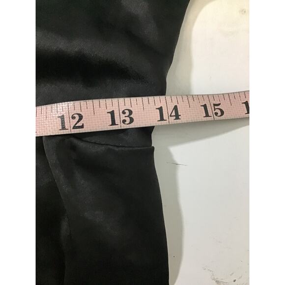 LULU'S SZ S  Black Endearing Elegance Satin Long Sleeve Maxi Dress NEW B104 - Picture 9 of 10